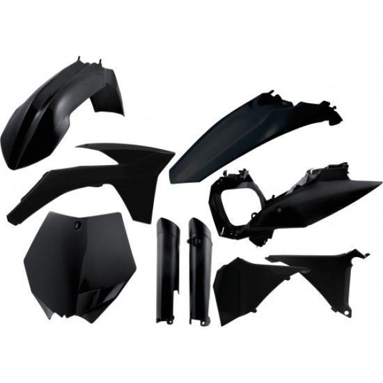 KIT πλαστικών (full) για KTM KTM SX 125 χρώμα - Μαύρο (2012-2012)