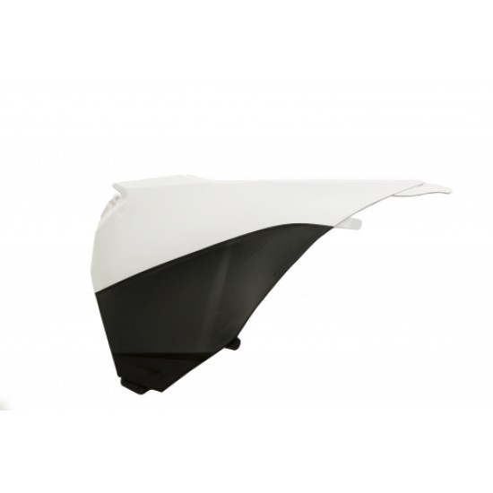 Πλαϊνά πλαστικά για φιλτροκούτι KTM SX 125 χρώμα - Λευκό/Μαύρο (2013-2015)
