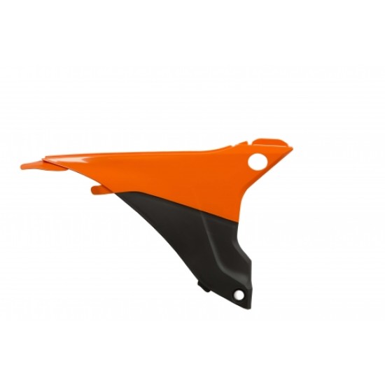 Πλαϊνά πλαστικά για φιλτροκούτι KTM EXC 125 χρώμα - Πορτοκαλί/Μαύρο (2014-2016)