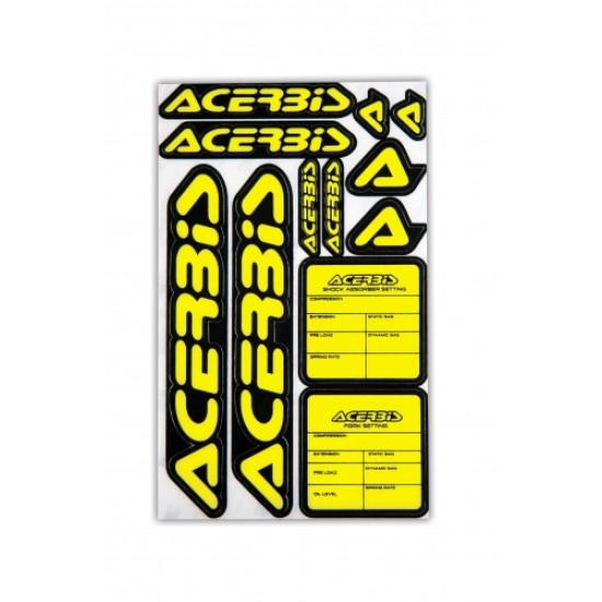 KIT Decal Logo ACERBIS χρώμα - Μαύρο/Κίτρινο