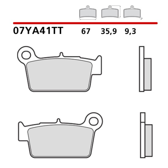 Τακάκια Brembo για BETA RR 390 (2015-2023) πίσω ceramic 
