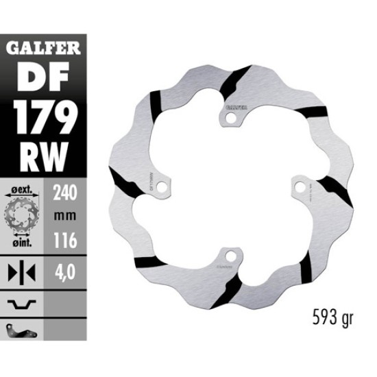 Δισκόπλακα Galfer Race Kawasaki KX 450 F (2006-2021) Πίσω 