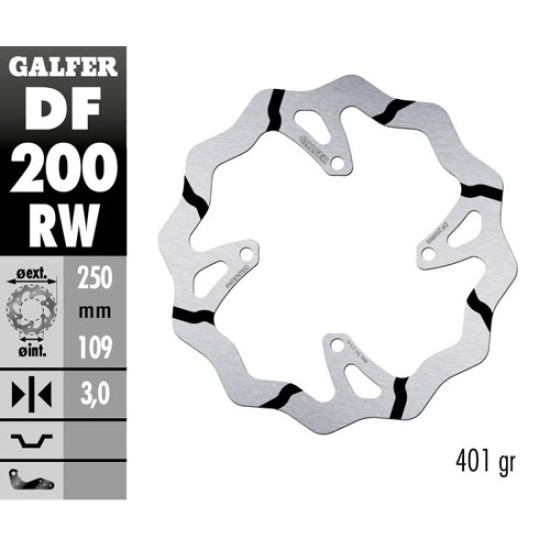 Δισκόπλακα Galfer Race Kawasaki KX 125 (2006-2008) Εμπρός