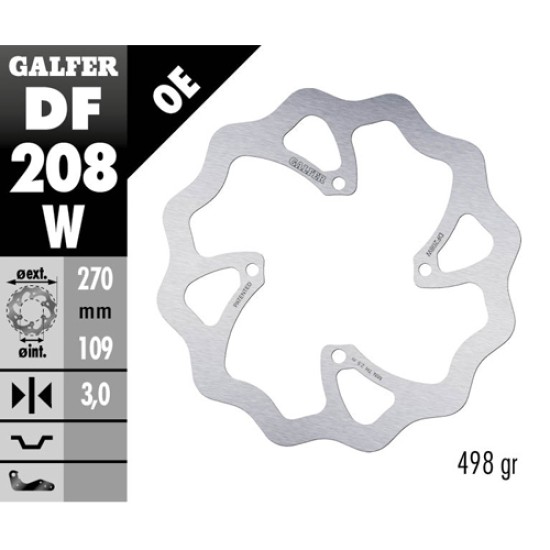 Δισκόπλακα Galfer Wave Kawasaki KX 450 F (2015-2022) Εμπρός