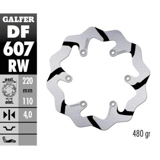 Δισκόπλακα Galfer Race Husqvarna 300 TE (2014-2022) Πίσω 