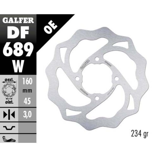 Δισκόπλακα Galfer Wave KTM 65 SX (2004-2022) Πίσω 