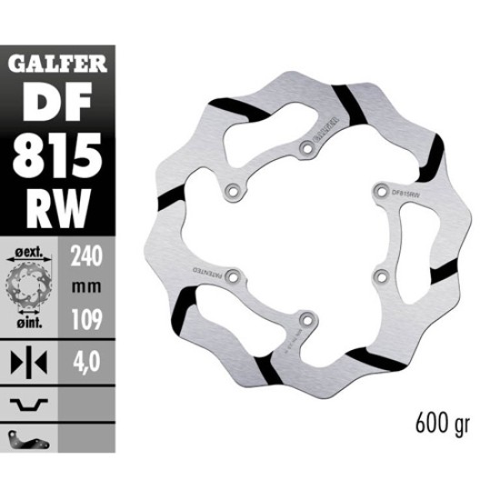 Δισκόπλακα Galfer Race Beta RR 480 (2015-2022) Πίσω 