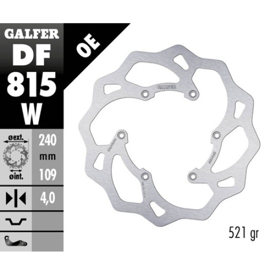 Δισκόπλακα Galfer Wave Beta RR 390 (2015-2022) Πίσω 