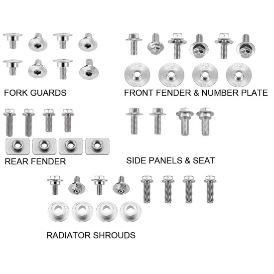 Κιτ βίδες πλαστικών για Honda CRF 450 R (2009-2012)