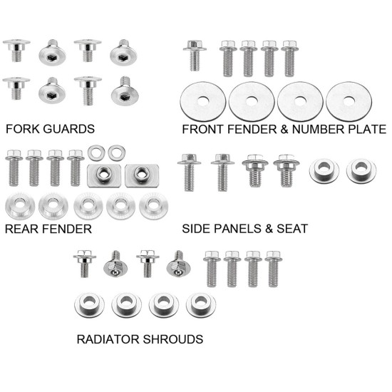 Κιτ βίδες πλαστικών για Honda CRF 450 X (2005-2016)