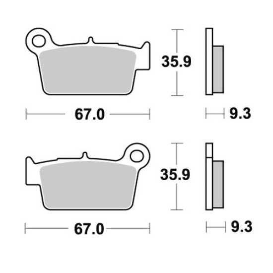 Τακάκια WRP Beta RR 300 (2013-2024) πίσω ceramic