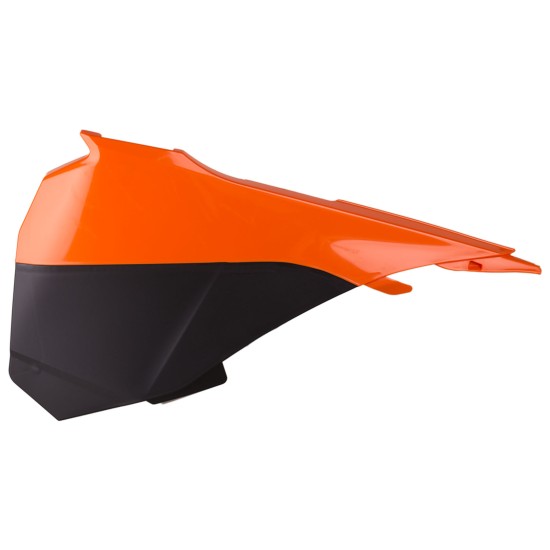 Πλαϊνά πλαστικά για φιλτροκούτι για KTM SX 85 χρώμα πορτοκαλί / μαύρο (2013-2017)