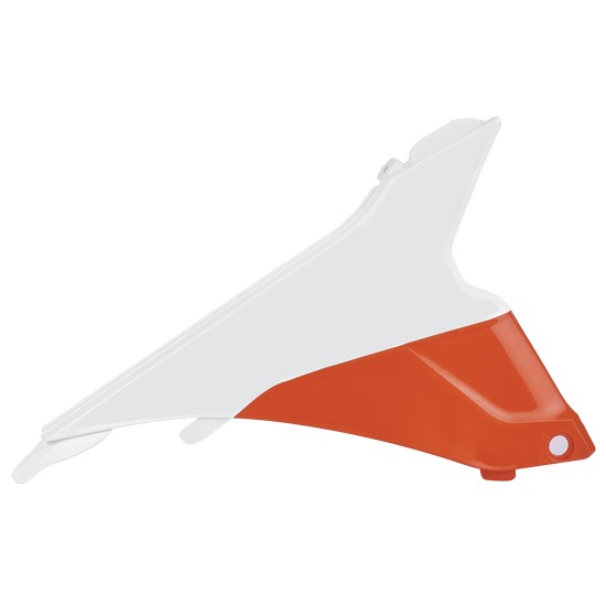 Πλαϊνά πλαστικά για φιλτροκούτι για KTM SX-F 450 *Part w/ glossy finish χρώμα λευκό / πορτοκαλί (2013-2015)