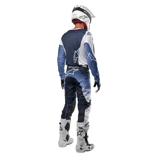 Μπλούζα MX Alpinestars Racer Hoen  Λευκό/Μπλέ