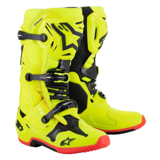 Μπότες MX Alpinestars Tech 10 Κίτρινο/Μαύρο/Κόκκινο