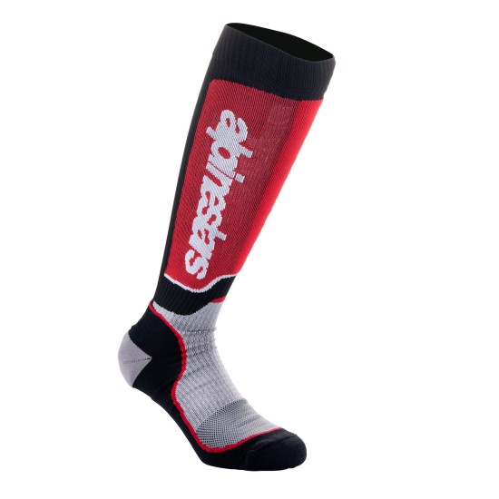 Κάλτσες Alpinestars MX Plus Μαύρο/Κόκκινο/Γκρί