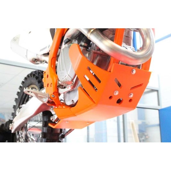Ποδιά κινητήρα τεφλόν με προστασία μοχλικού AXP για, KTM SX-F 350 έτος από 2016 - 2018 χρώμα - πορτοκαλί